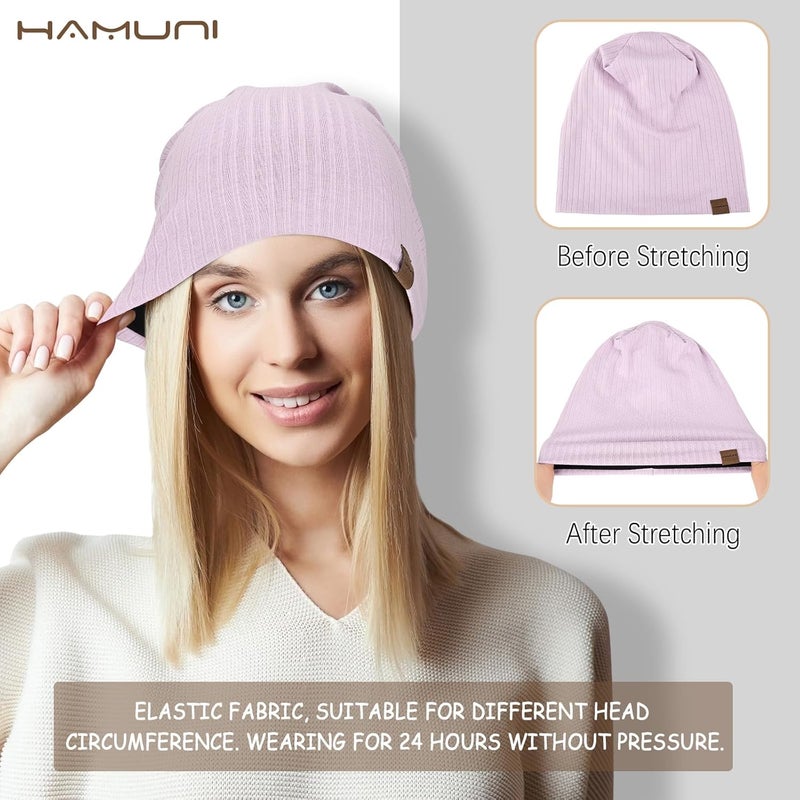 HAMUNI Slouchy Beanie for Men Women Soft Lightweight Running Beanie Hat Chemo Cap Skull Cap - Image 4